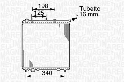 MAGNETI MARELLI 350213821000 -  Радиатор, охлаждение двигателя